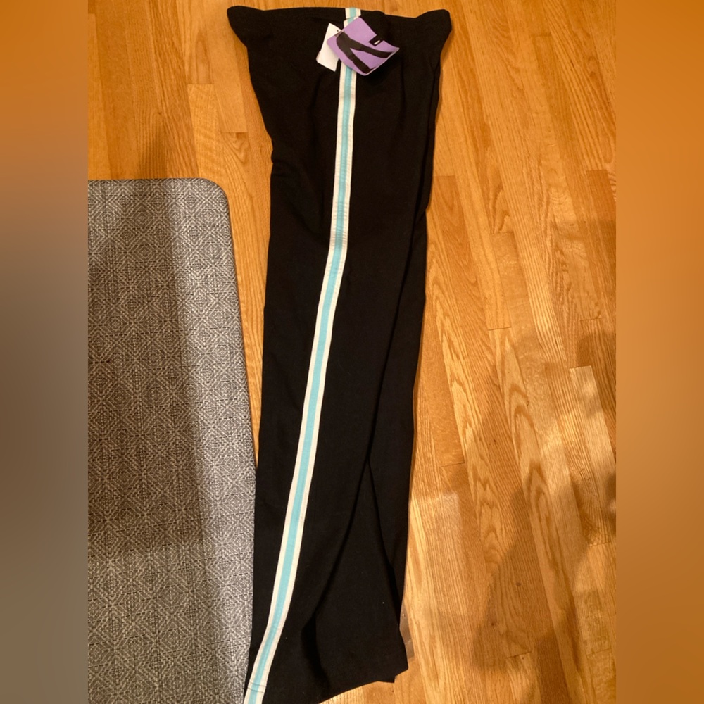 Vintage Mossimo size S workout outfit stripes on side of track pants.